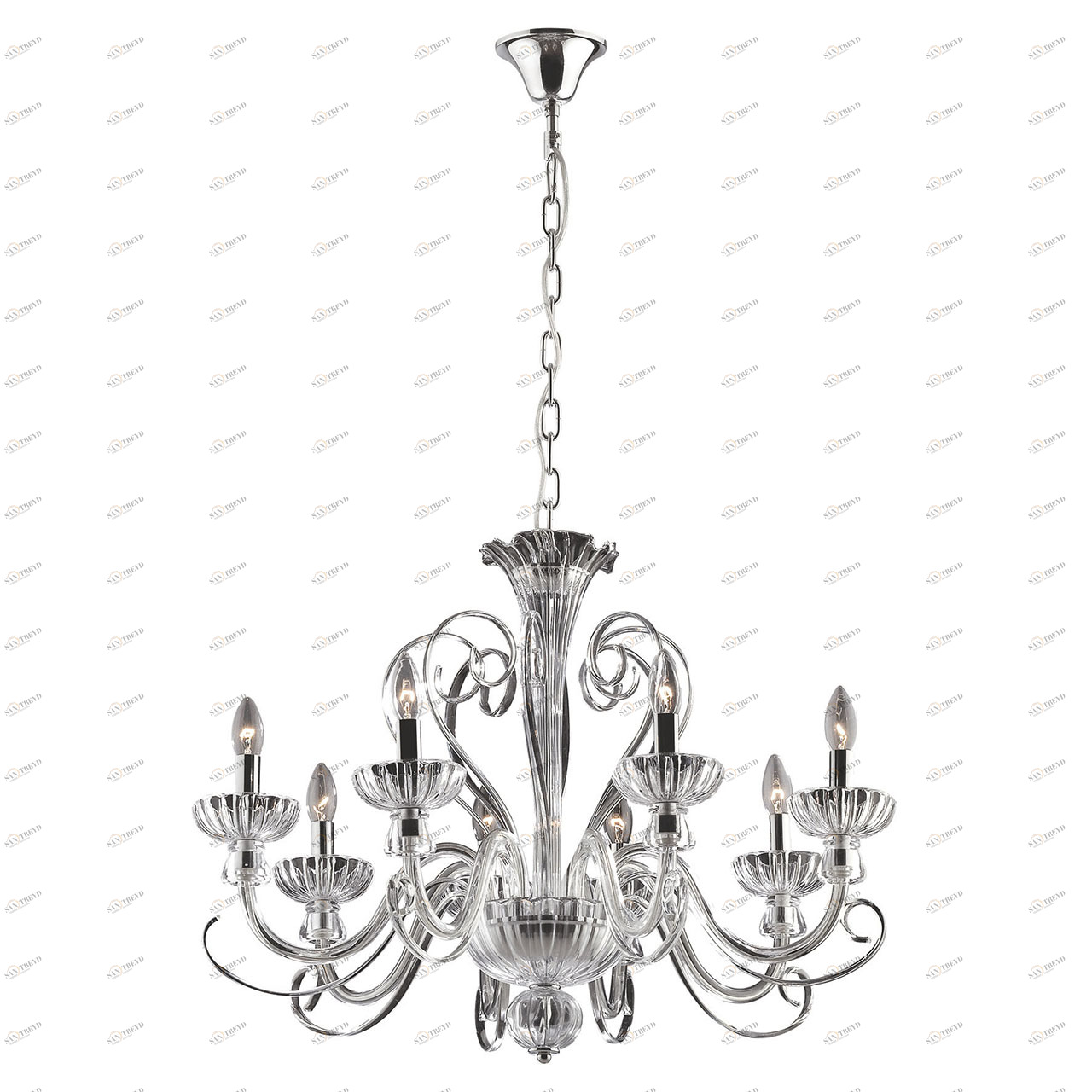 Подвесная люстра Ideal Lux Alexander SP8 IDEAL LUX ДИЗАЙНЕРСКИЕ 057244 Хром 