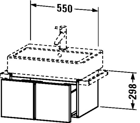 VE610404949 Vero Тумбочка подвесная Графит матовый, декор Duravit - Вид №1