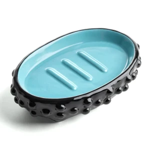 Мыльница Irony цвет чёрный/бирюзовый