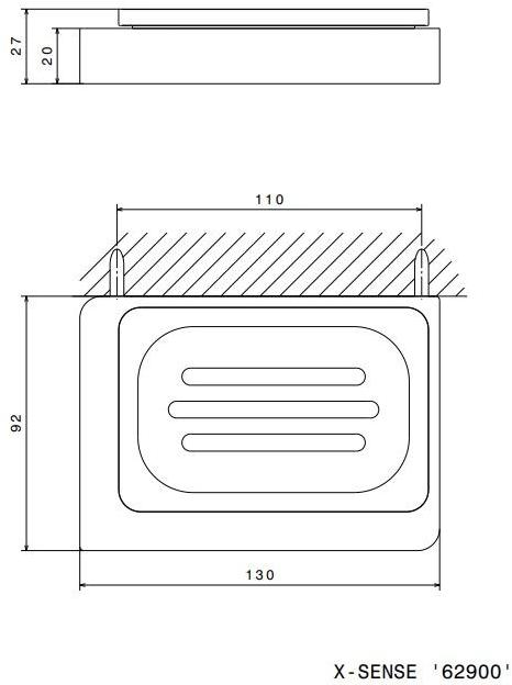 newform Настенная мыльница из керамики X-sense accessories 62900 - Вид №1