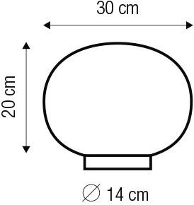 luxcambra Люминесцентная настольная лампа из опалового стекла Moon Moon2_3048 - Вид №2