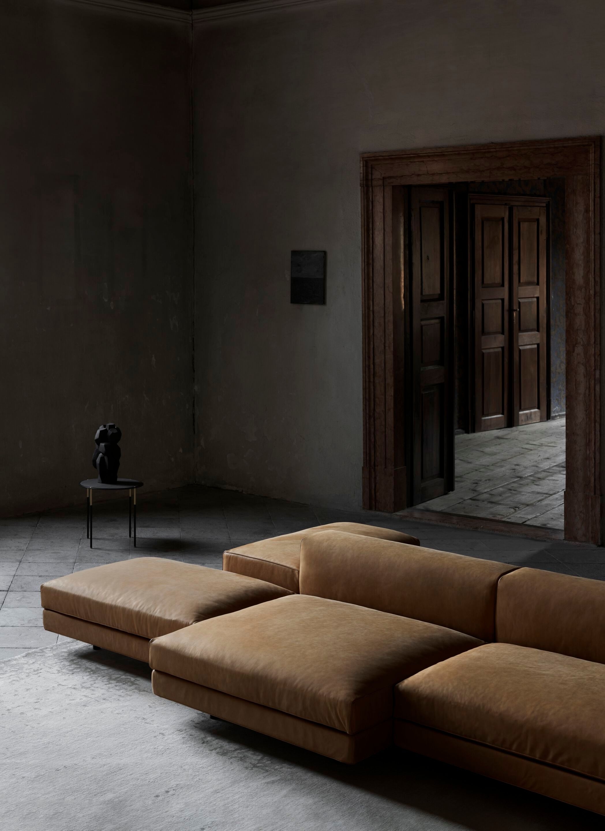 Модульный кожаный диван с полуостровом на 3 места Living Divani Лоренц ARCH-00039325 - Вид №10