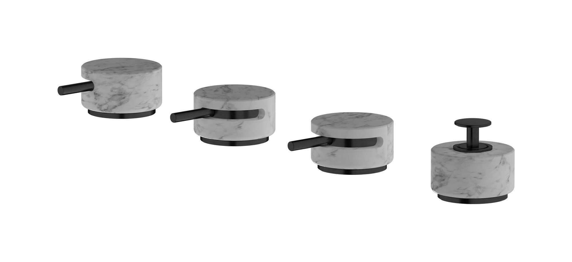 Мраморный встраиваемый смеситель для ванны с 4 отверстиями IB мрамор + мрамор Elle ARCH-00078524 - Вид №5