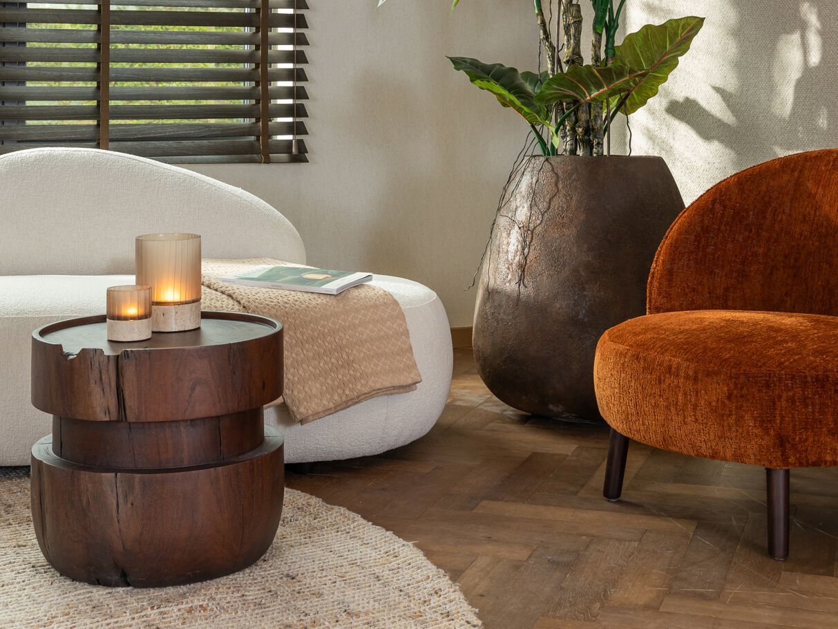 Круглый журнальный столик из акации DÔME DECO Nova ' 25 ARCH-00128032