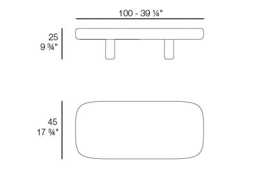 Прямоугольный низкий садовый столик Vondom Milos ARCH-00048812 - Вид №8