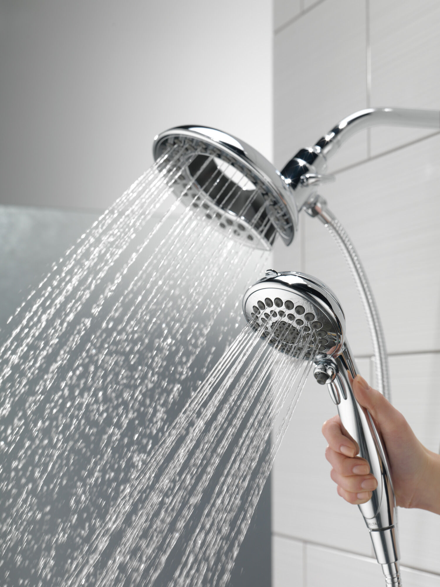 58569-PK In2ition® Душ 2 в 1 с 5 настройками Delta Faucet Universal Showering Хром  - Вид №4