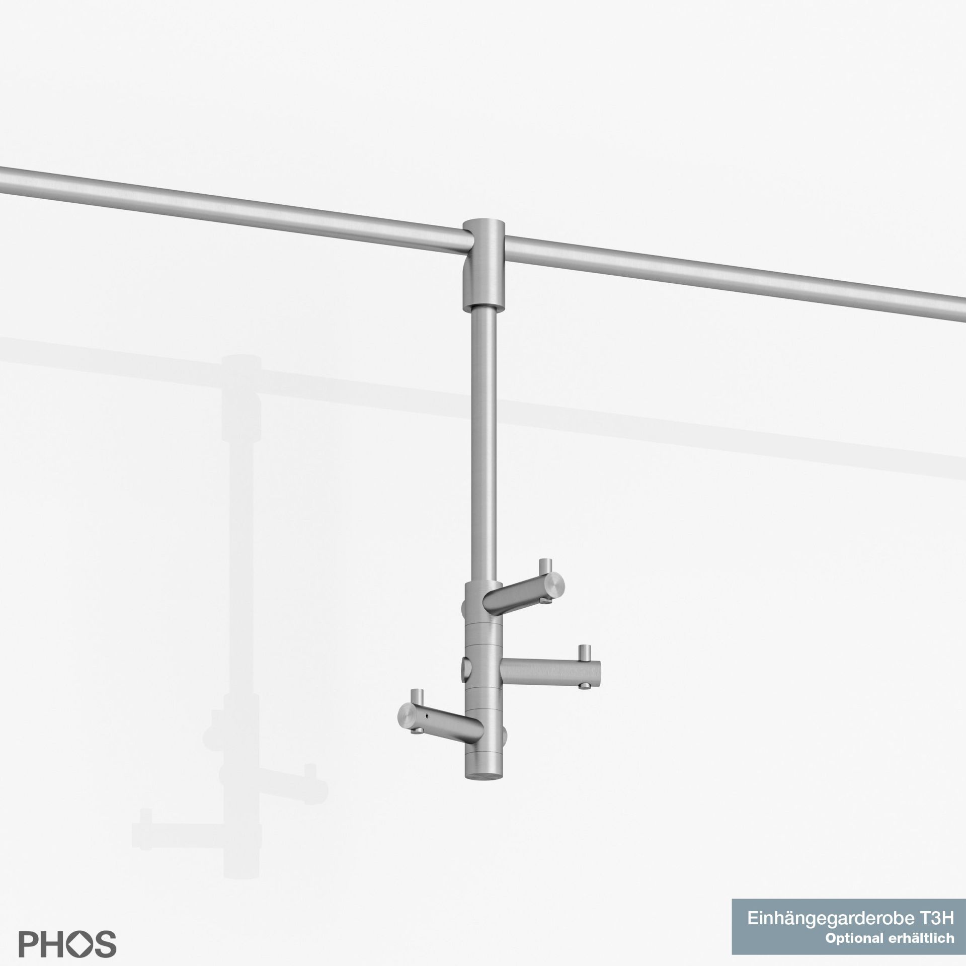 G4-1200-Eiche Вешалка настенная, широкая, с полкой из дуба, ширина 120 см PHOS  - Вид №6