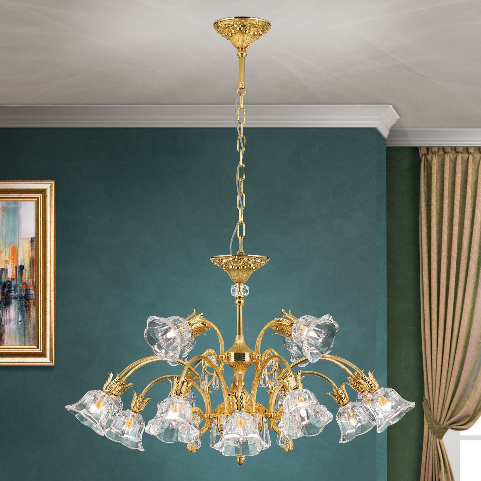 Латунь и хрустальная люстра Orion La Boheme ARCH-00061998 - Вид №1