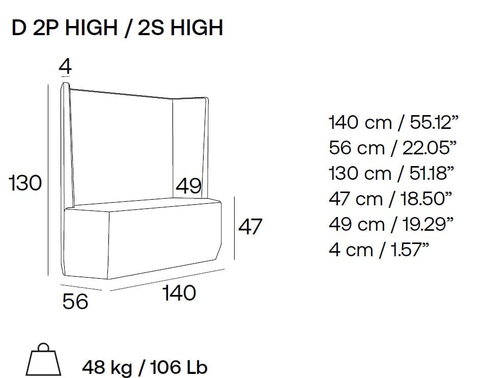 2-местный диван с высокой спинкой Adrenalina Tigram ARCH-00067462 - Вид №3