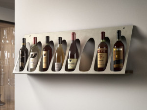 Стальная настенная винная стойка