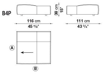 B&B Italia Модульный диван из ткани Bend sun-id-1452964 - Вид №22