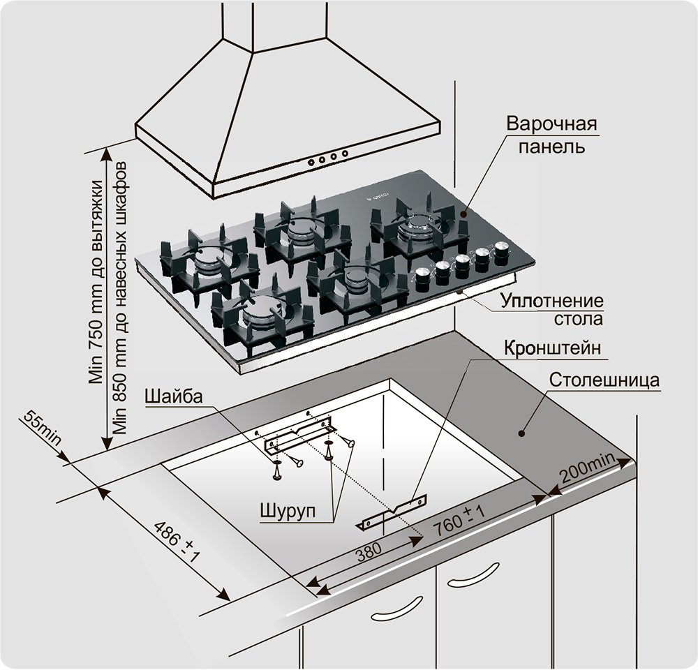 9915839 Газовая варочная поверхность Gefest ПВГ 2341 К33 STDN-0121107 - Вид №4