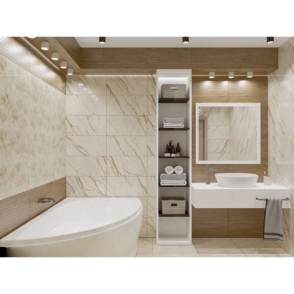 Azori Forest Lucido Flow: настенная плитка с бежевым мраморным эффектом 87112446 STLM-0073394 - Вид №8