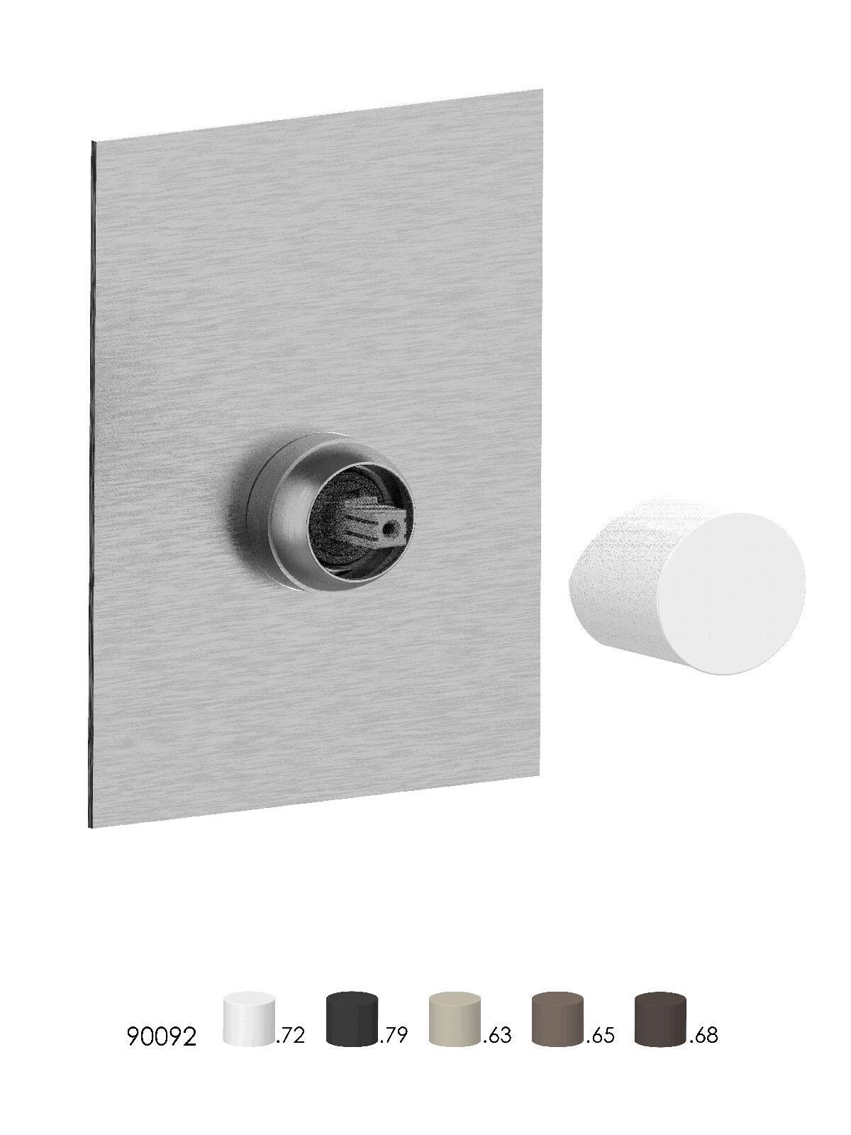 Однорычажный смеситель для душа из нержавеющей стали с пластиной Rubinetterie Frattini Pepe XLS 316 ARCH-00092624 - Вид №1