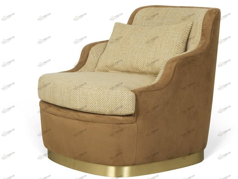 JOSÉ LEITE DE CASTRO Кресло из нубука и ткани  12710043 