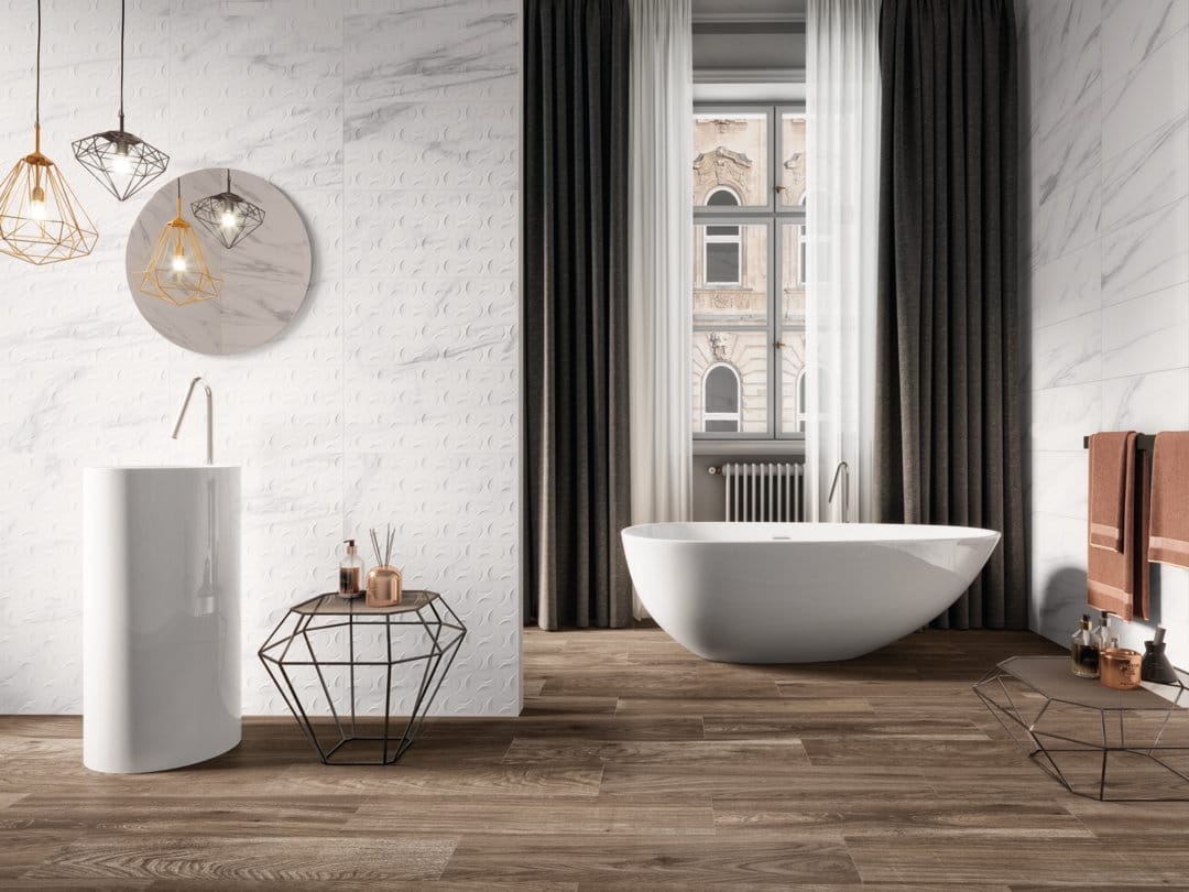 Белое керамическое покрытие с эффектом мрамора RECER мастерство ARCH-00019416 - Вид №1