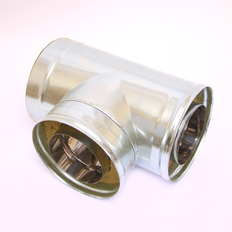 Сэндвич-тройник 90" Ferrum Ф160х250 нержавеющая сталь (430/0,5мм) FD11160N4FF - Вид №1