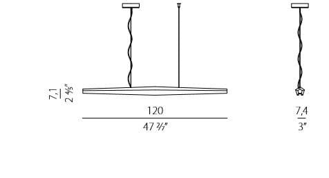 Алюминиевый светодиодный подвесной светильник Panzeri Viisi ARCH-00105413 - Вид №4