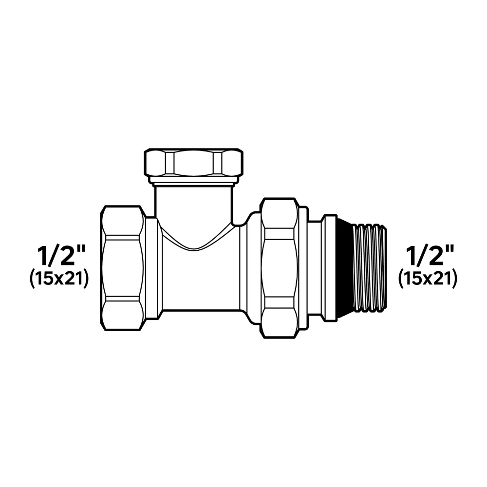 Клапан для радиатора прямой MONLID 1/2" латунь 89374499 STLM-2103092  - Вид №5