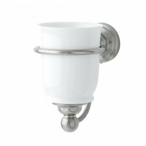 Traditional bathrooms P&R Vintage Zahnputzbecher mit Wandhalterung Pr6925.bn