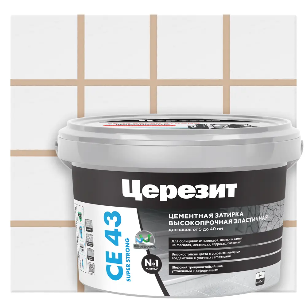 Затирка для широких швов Церезит CE 43 Super Strong цвет карамель 2 кг Без серии STLM-2023448