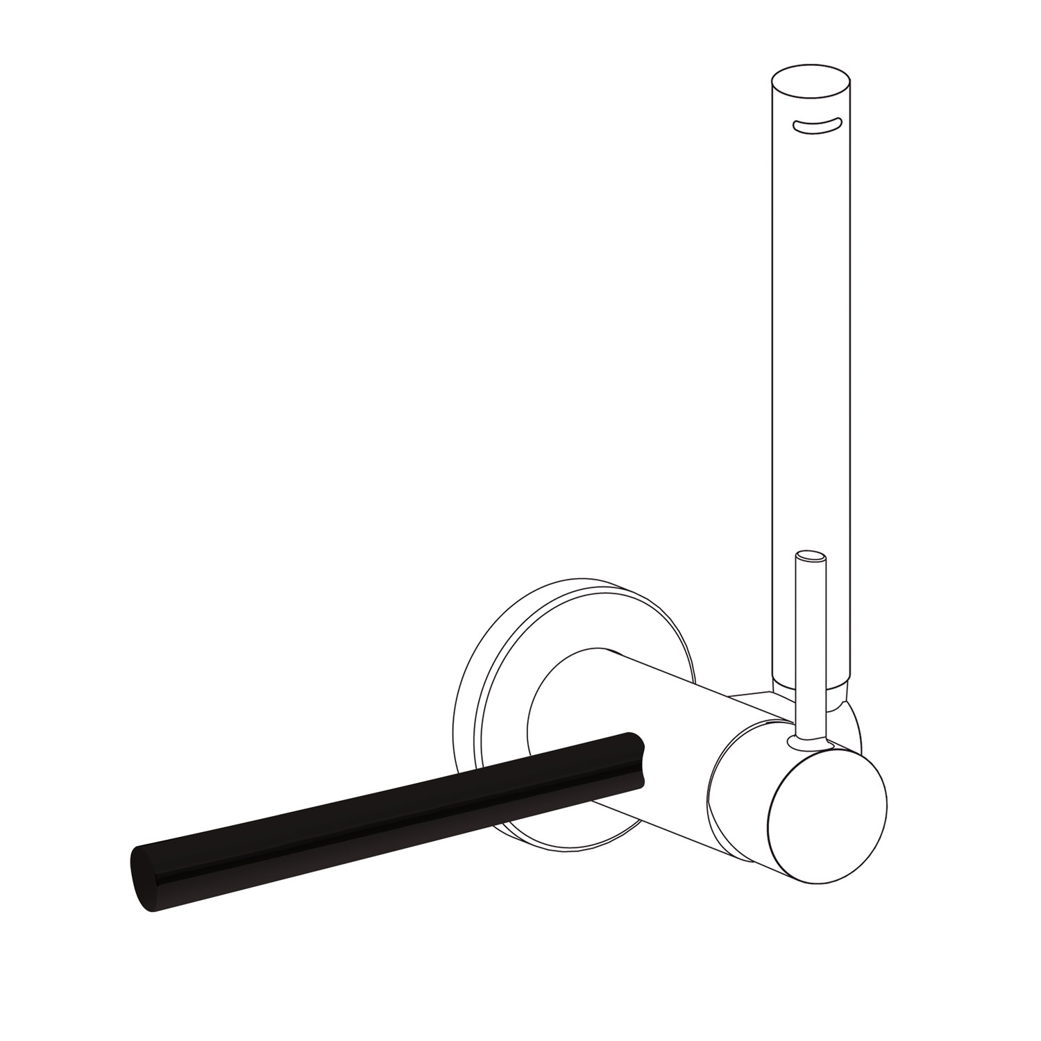 Аксессуар для полотенцесушителя для смесителя унитаза с душем-03412401NM TRES 