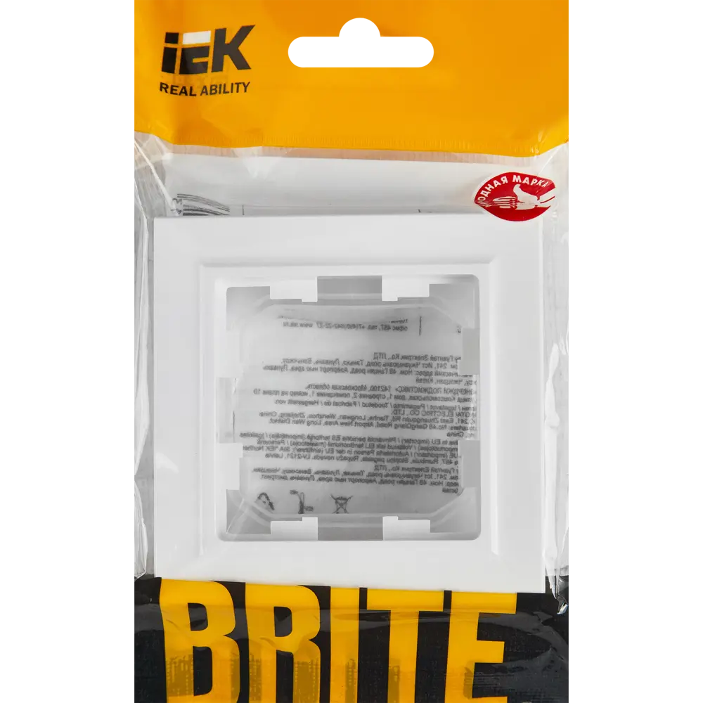 Рамка IEK Brite для розеток и выключателей - белая глянцевая защита 87761297 STLM-1107071 - Вид №4