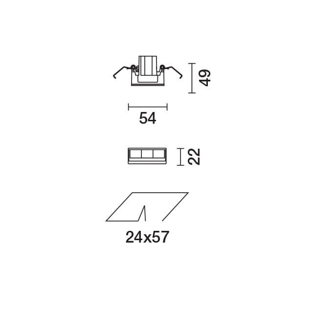 Алюминиевая встраиваемая настенная шайба для столешниц iGuzzini Laser Blade XS ARCH-00056649 - Вид №8