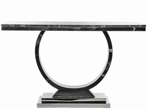 Консоль мраморная с фигурной ножкой темно-серая Donna ДОМАШНЯЯ ОБСТАНОВКА SKY 045158 Серый