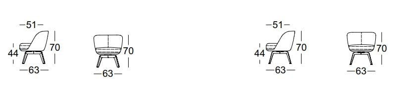 Металлический стул Rolf Benz ROLF BENZ 562 ARCH-00077936 - Вид №2