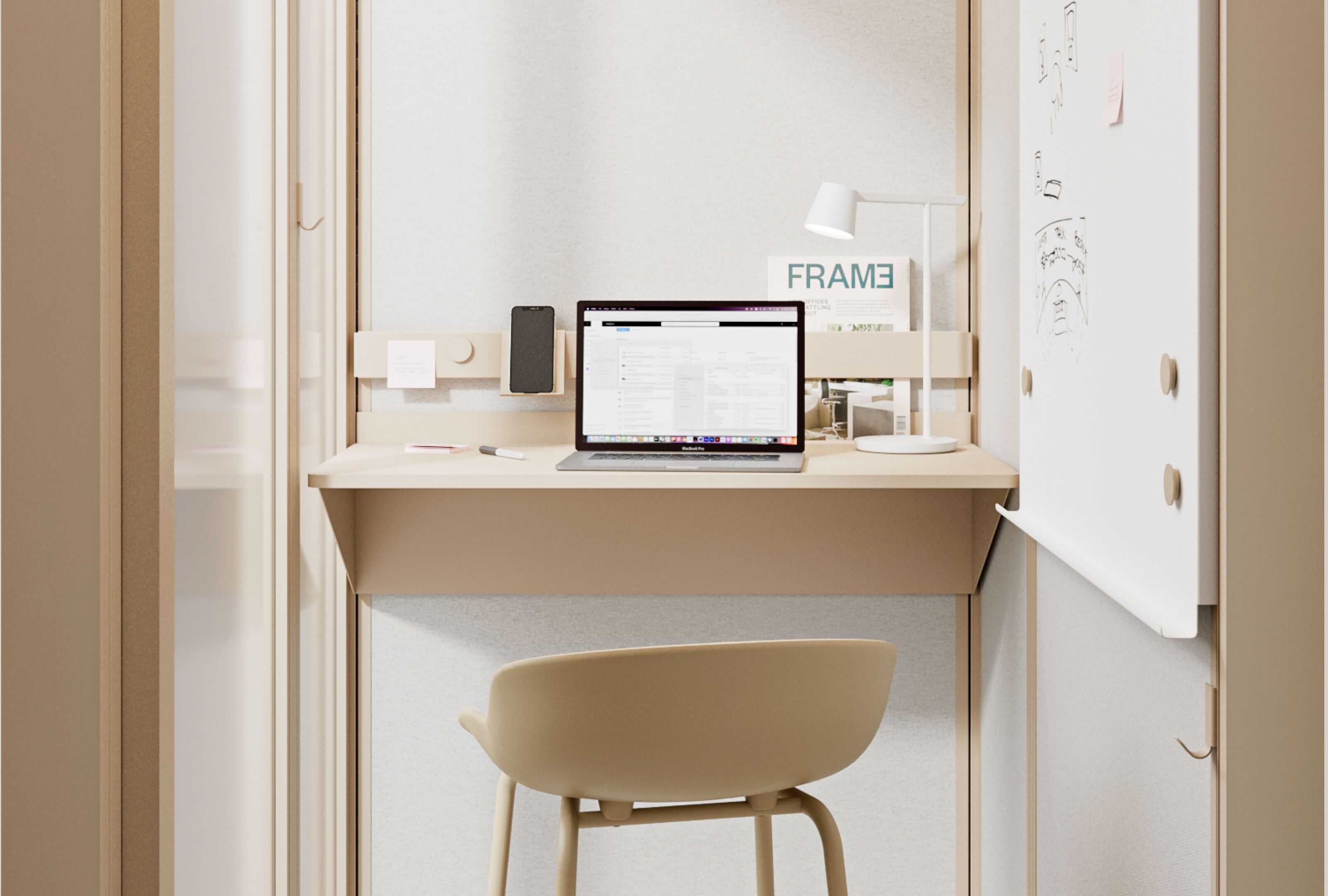 Одноместная акустическая офисная кабина со встроенным освещением Mute Modular ARCH-00135761 - Вид №1