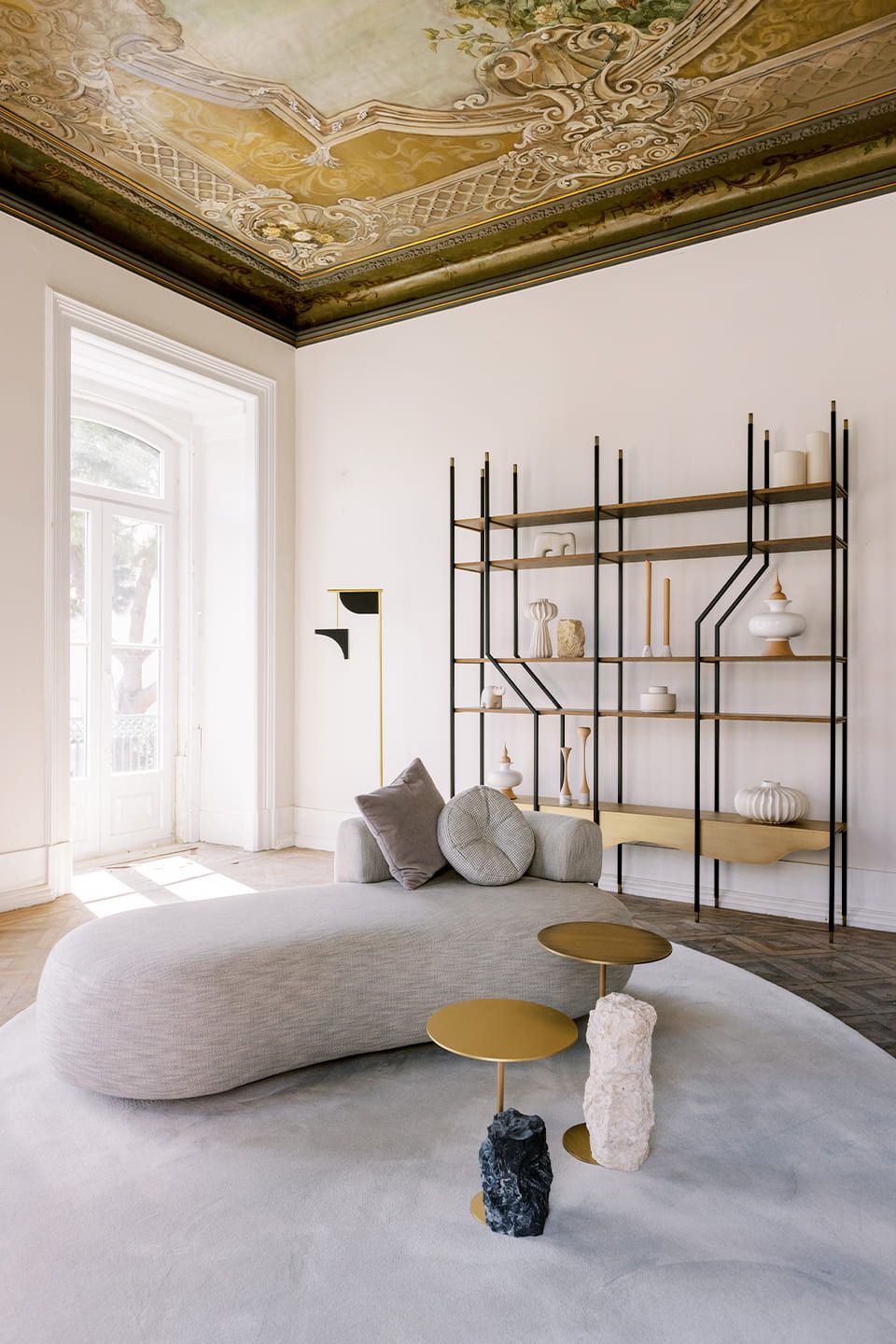 Круглый журнальный столик из латуни и мрамора Порторо Greenapple PICO ARCH-00132826 - Вид №7