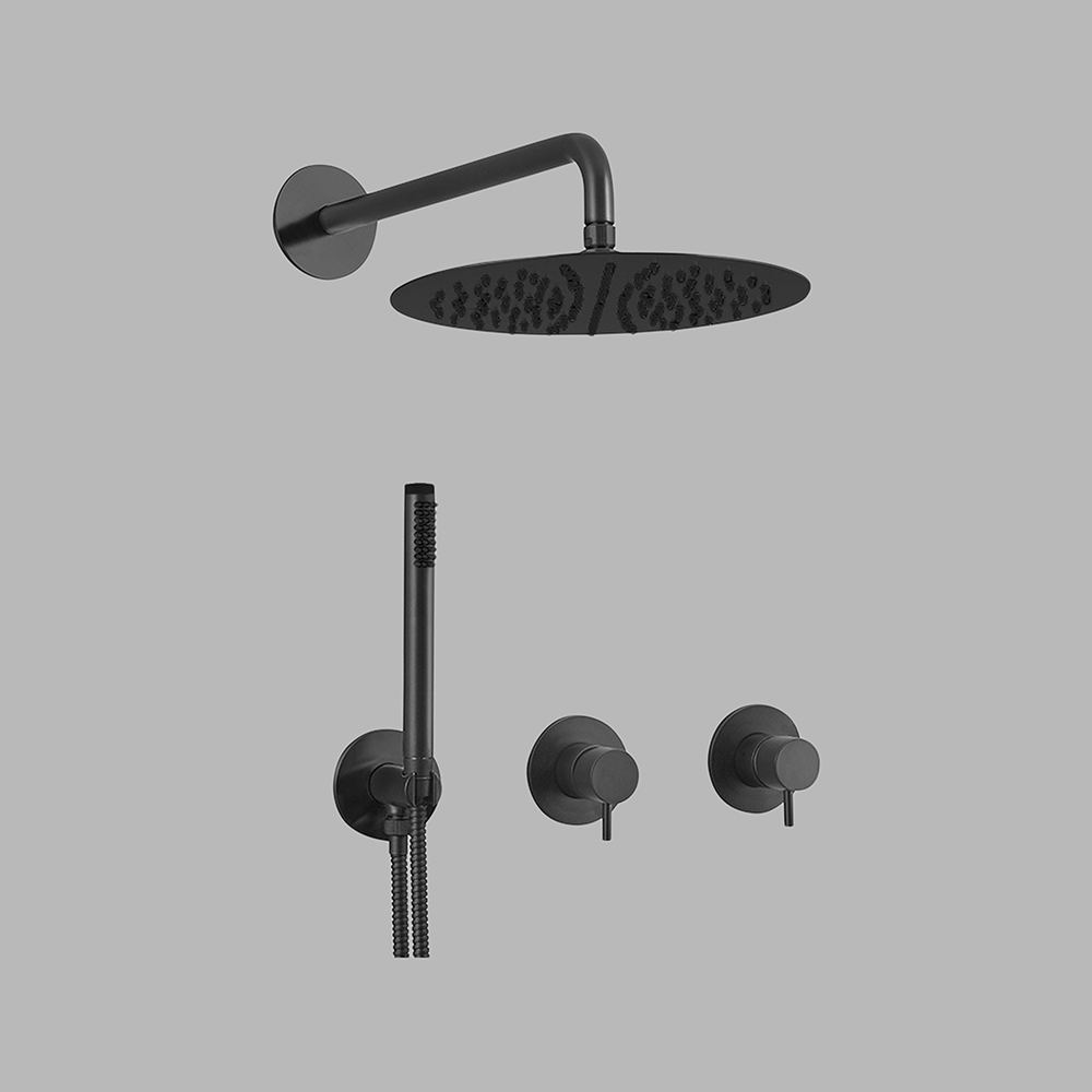 QS3200-340WB Двухсторонний душ - черныйd line Qtoo 