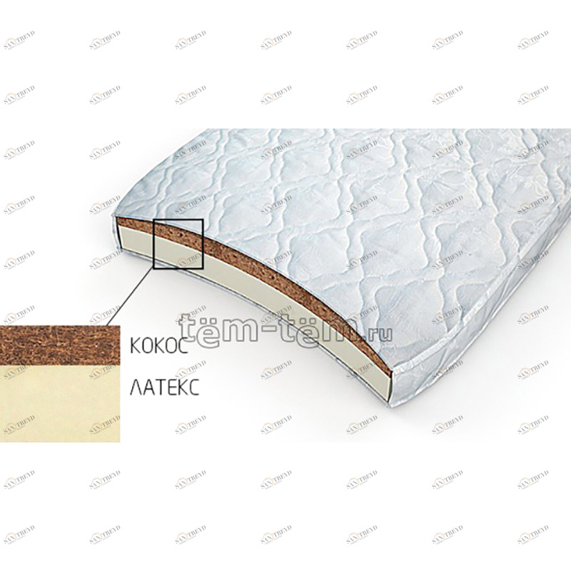 Матрас для кроватки 85х44 см белый Co-sleep ELLIPSE ELLIPSE BED 257701 Белый Santreyd 