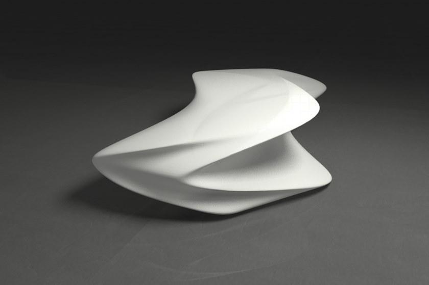 Manufatti Viscio Изогнутая скамья из реконструированного камня без спинки  Cc004  - Вид №5