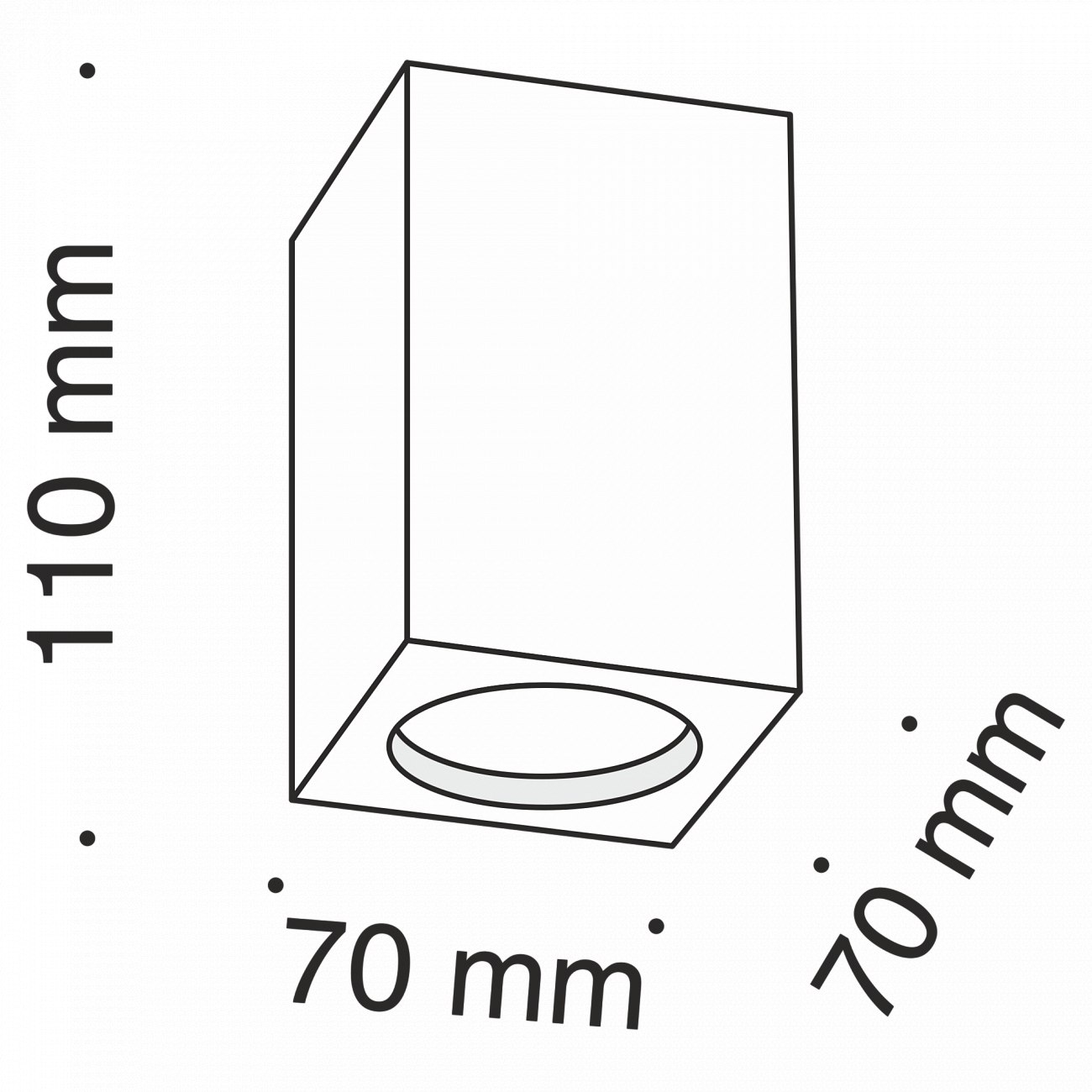 Спот потолочный с гипсовым плафоном 11х7х7 см белый Conik Gyps C005CW-01W TECHNICAL CEILING & WALL 00-3956995 Белый  - Вид №3