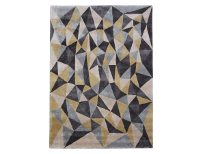 Прямоугольный ковер с длинным ворсом с геометрическим рисунком