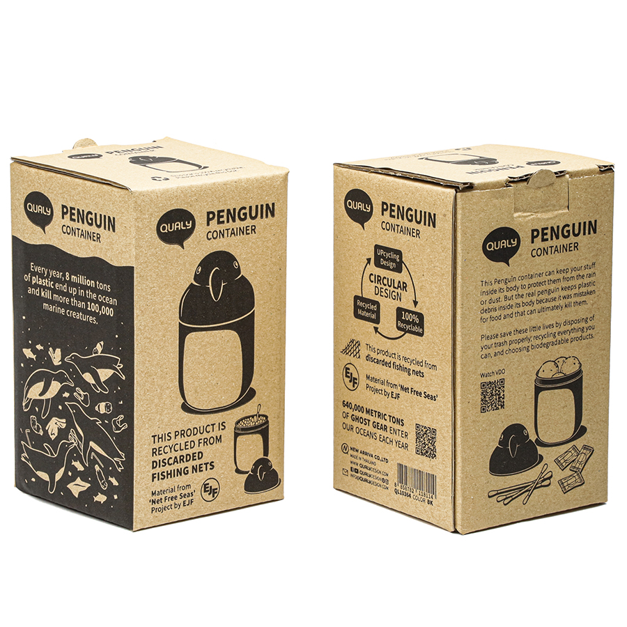 QL10364-BK Банка для хранения penquin, 300 мл Qualy  - Вид №6