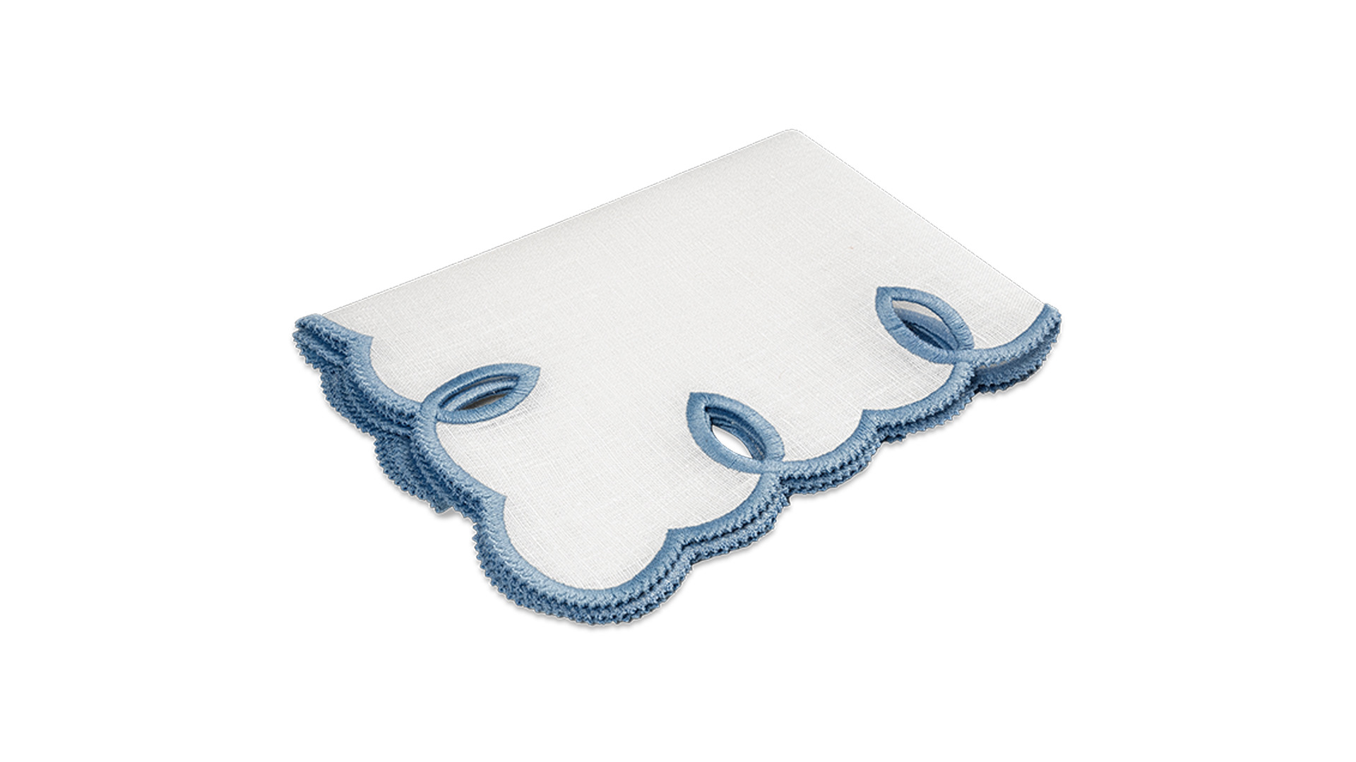 10677599 Truffle Bee Набор плейсматов прямоугольных Truffle Bee Etretat 39х47см, 2шт, бело-голубой, лен Ткань  - Вид №3