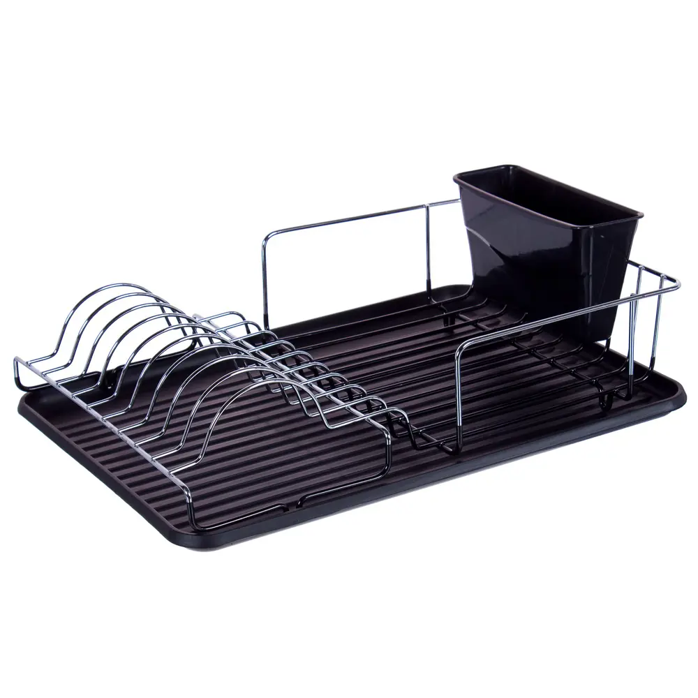 Сушилка с поддоном для посуды NEO, 40x29,4x14,4 см, цвет хром/чёрный 18496956 STLM-2035718 Santreyd 