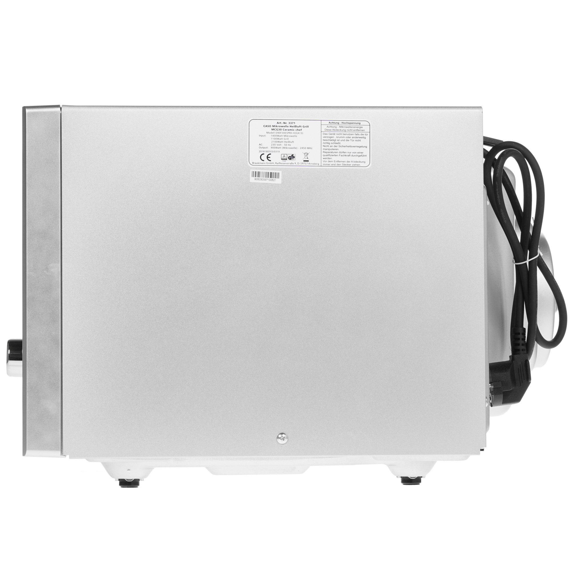 1117011 Микроволновая печь CASO MCG 30 Ceramic Chef серебристый STDN-0095925 - Вид №2