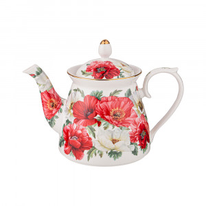 104-775 Посуда фарфоровая Маки чайник 1000 мл Lefard