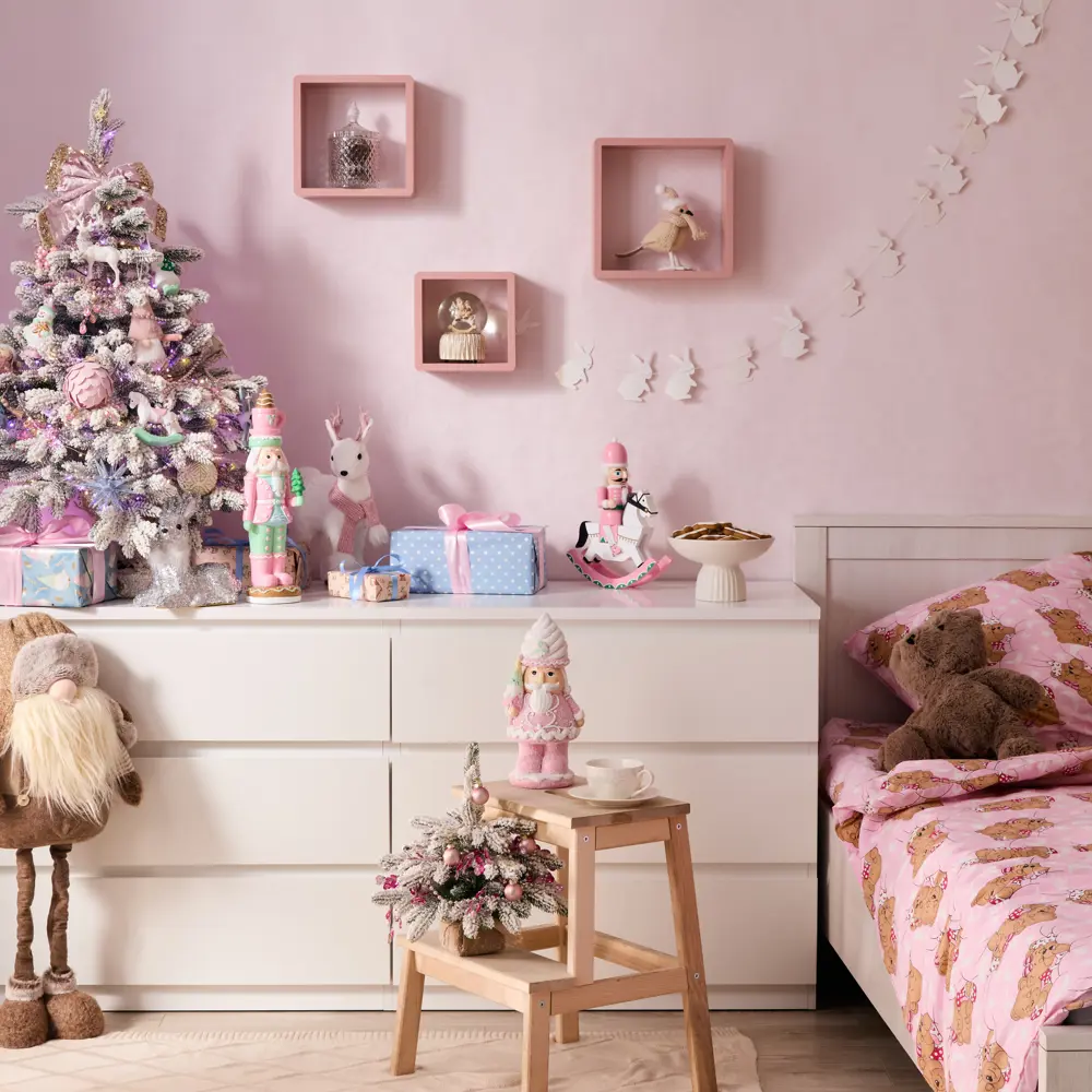 89368998 Декоративная фигура Щелкунчик на коне 30x24.5 см розовый STLM-1522201 Santreyd Christmas - Вид №7