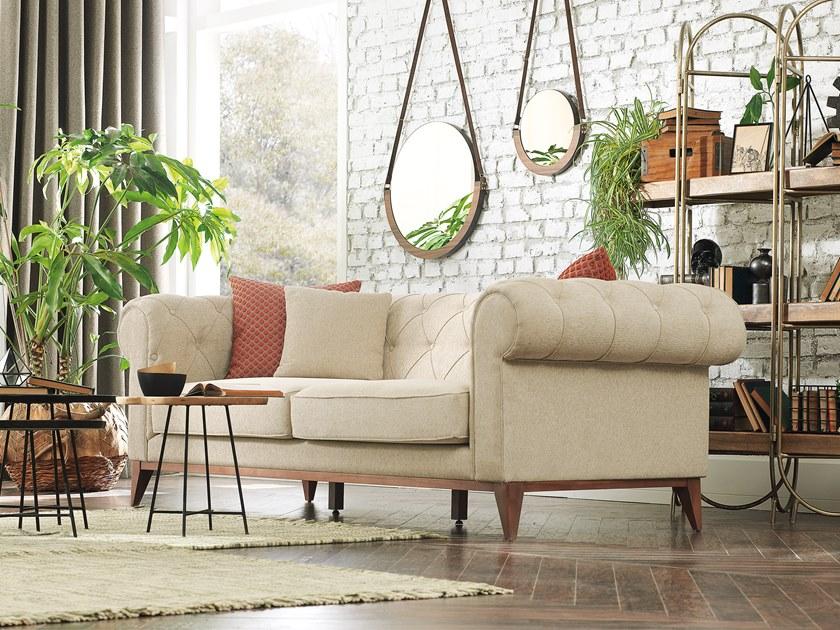 Enza Home Тафтинговый 3-местный диван из ткани Chelsea sun-id-1381526 - Вид №7