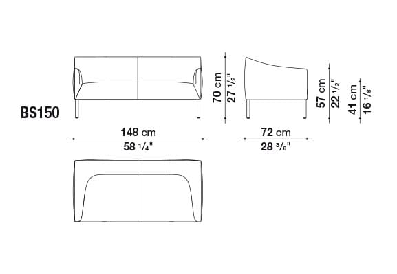 2-местный тканевый диван B&B Italia Project Bankside ARCH-00051419 - Вид №3