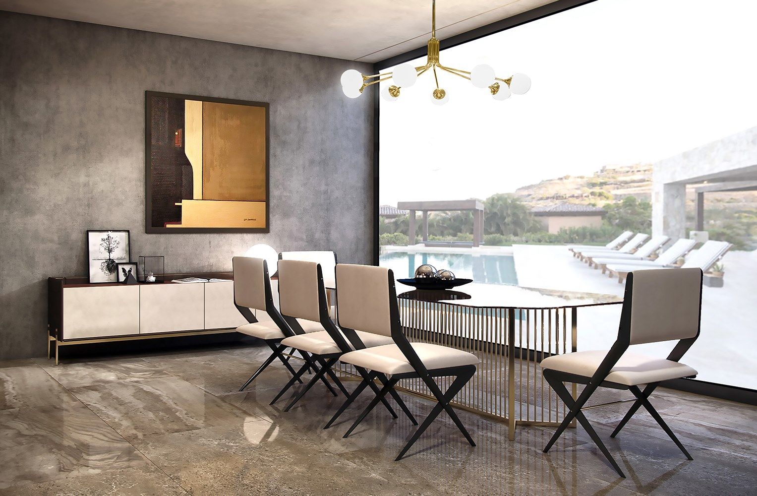 Прямоугольный стеклянный стол Formitalia Вергилий ARCH-00068420 - Вид №1