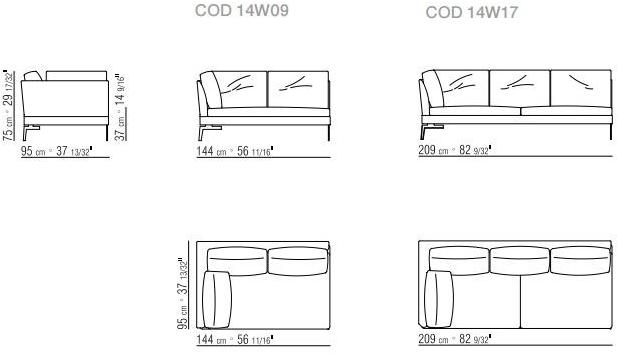 Flexform 3-х местный тканевый диван Feel good sun-id-1431715 - Вид №3