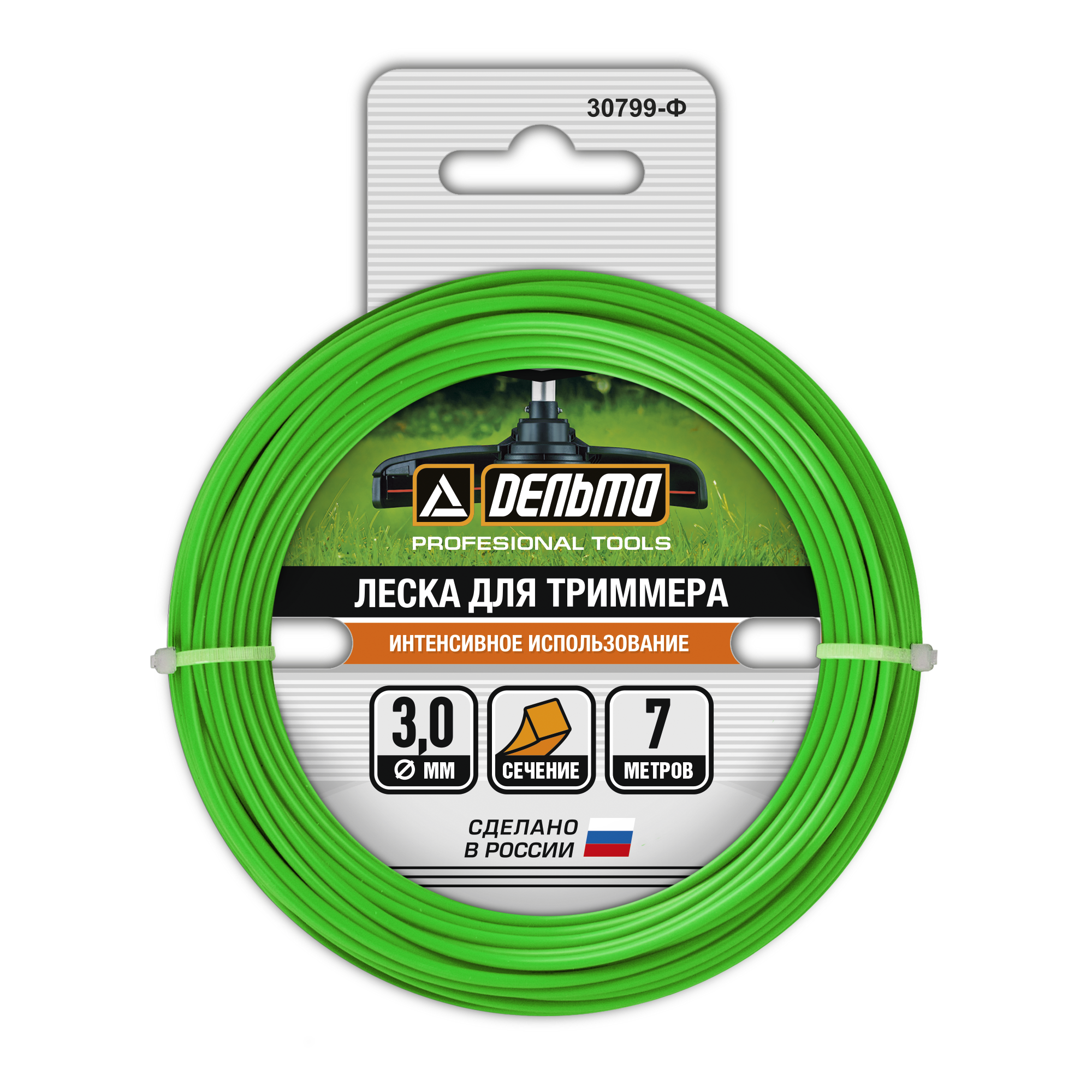 18021985 Леска для триммера ø3 мм 7 м витая-квадрат STLM-0009289 ДЕЛЬТА  - Вид №1