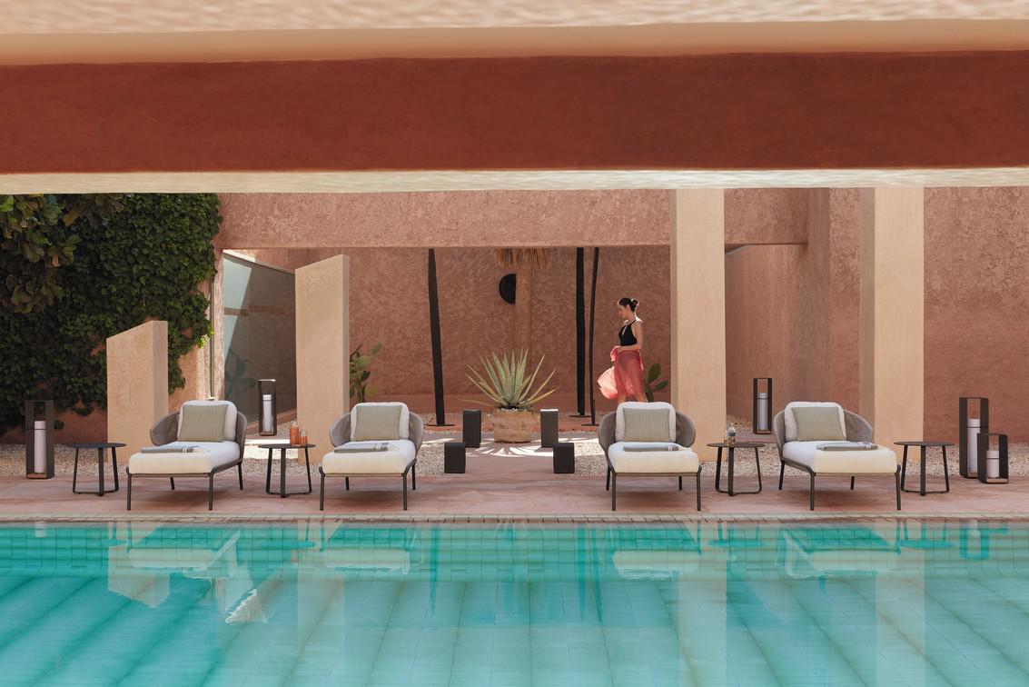 MNST571 Шезлонг лава серебро Manutti Radius - Вид №4