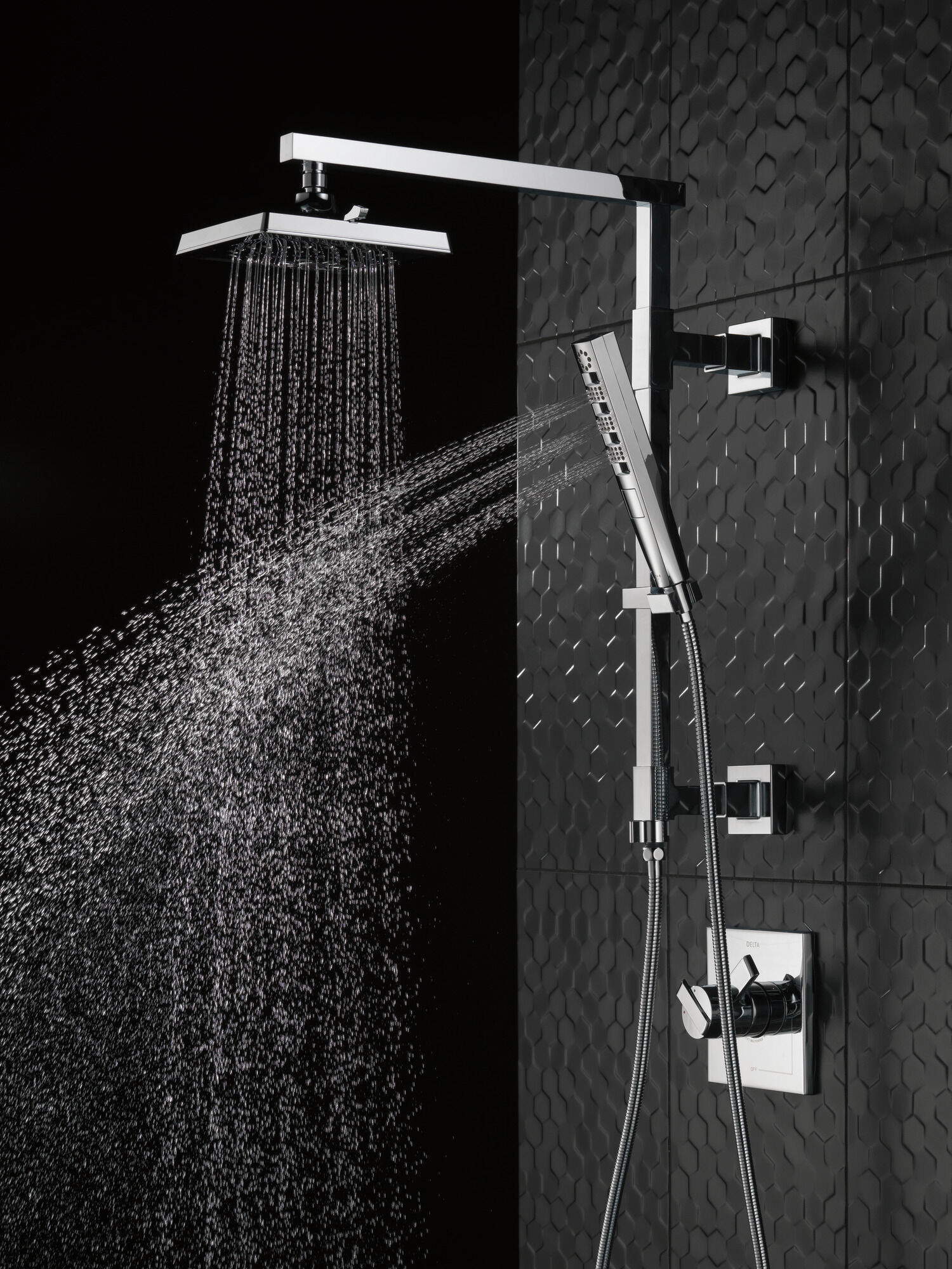59140-PK H2Okinetic® Ручной душ с 4 режимами Delta Faucet Universal Showering Хром  - Вид №11